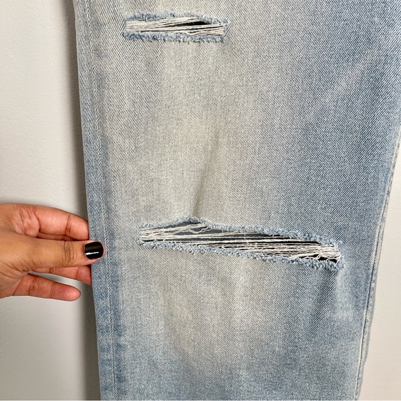 Cotton Citizen Distressed Belted Boyfriend Jeans in Sunset Wash - Picture 10 of 14